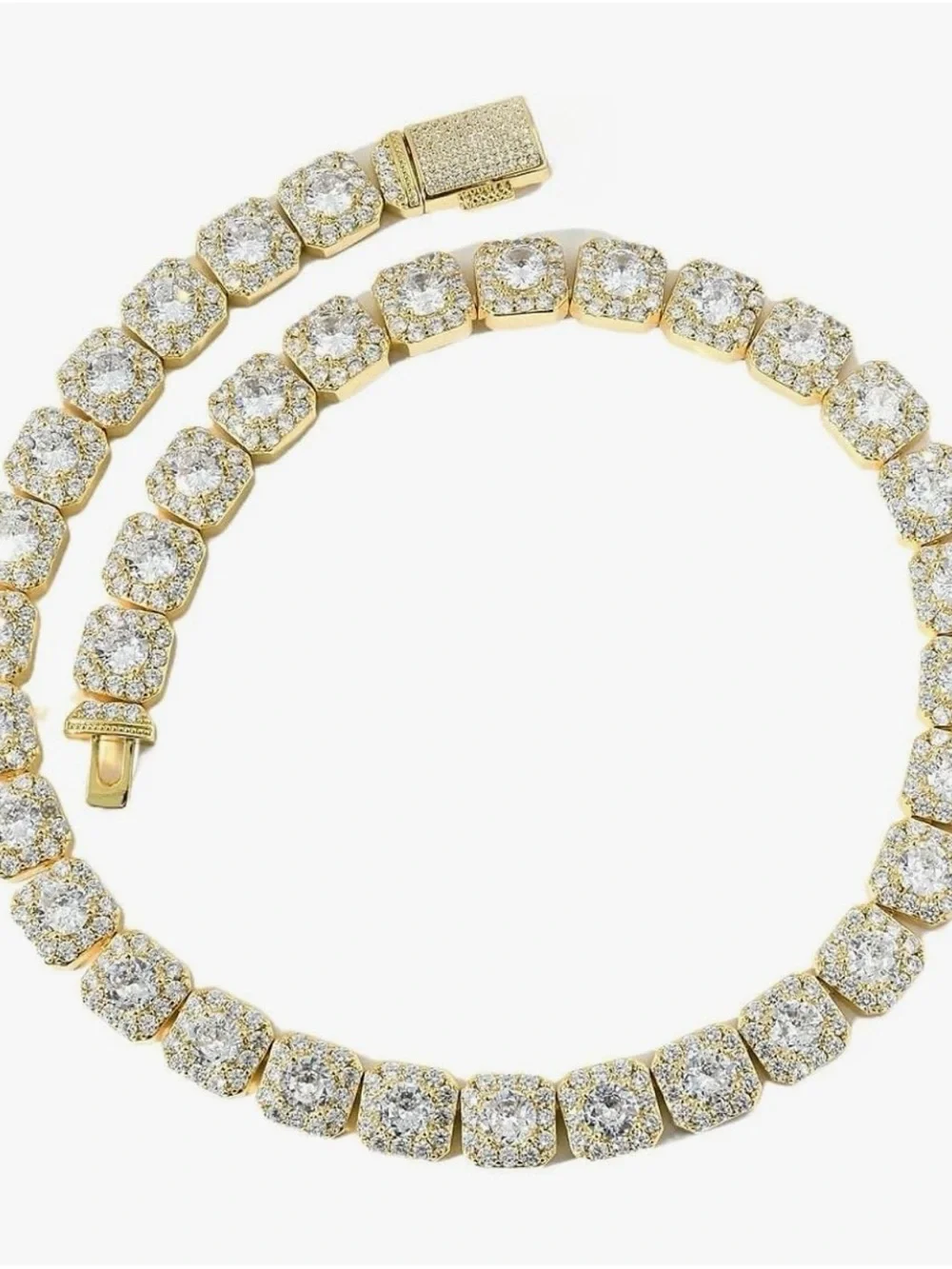 Gold-Tone Crystal Tennis Necklace - Women Jewelry